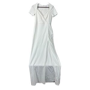 LULU'S SZ M Galore White Mermaid Maxi Bridal Wedding Formal Dress NEW‎ B106